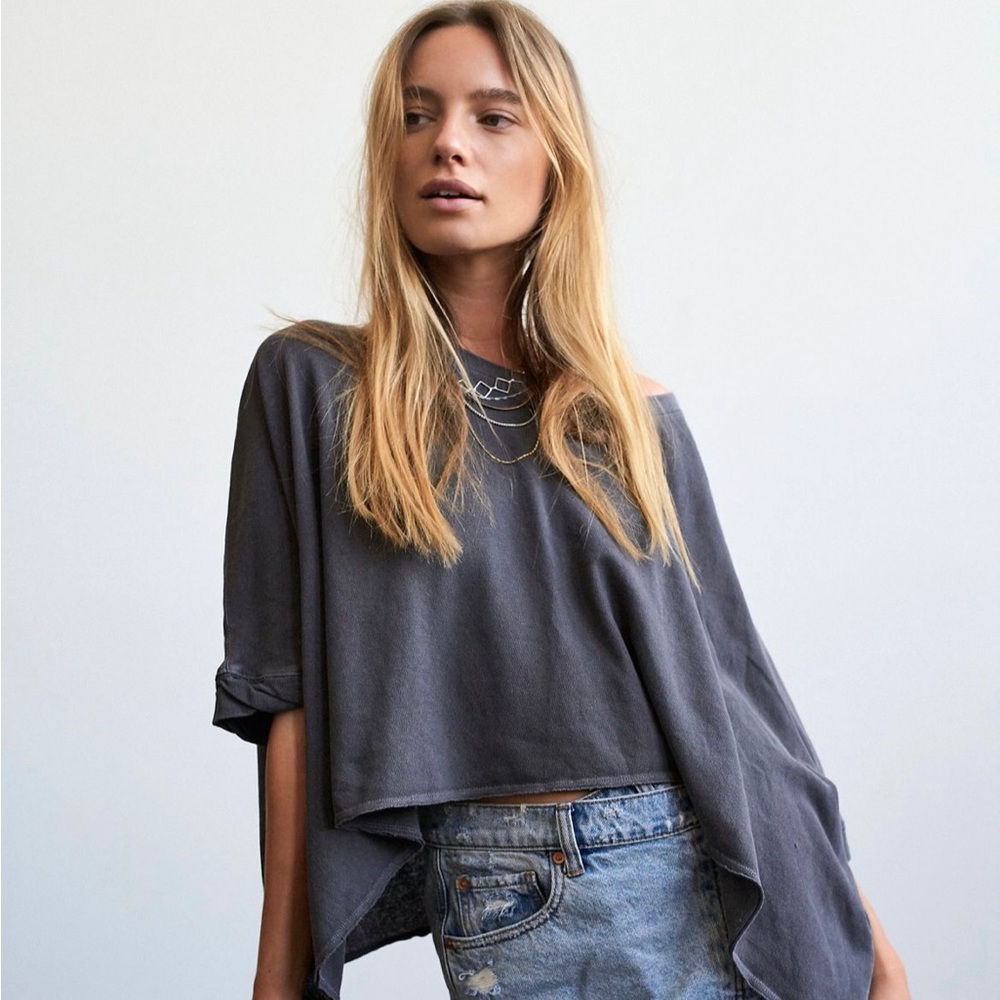 We the Free CC Cropped Black Tee
